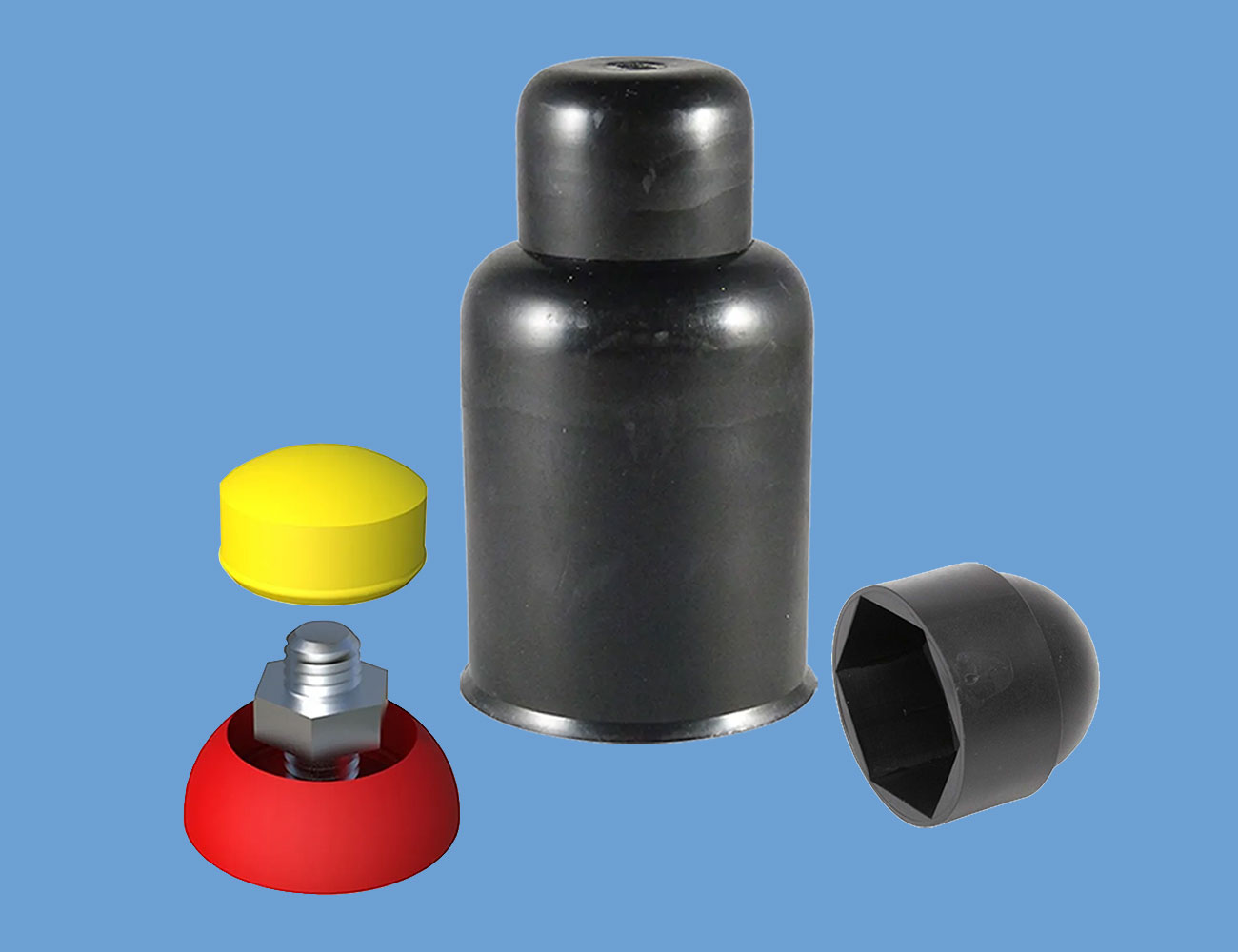 Caps and covers for nuts, bolts and screws