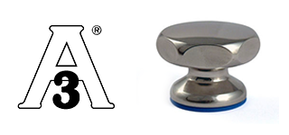 Stainless steel star knob with gasket seal - USDA & 3A approved