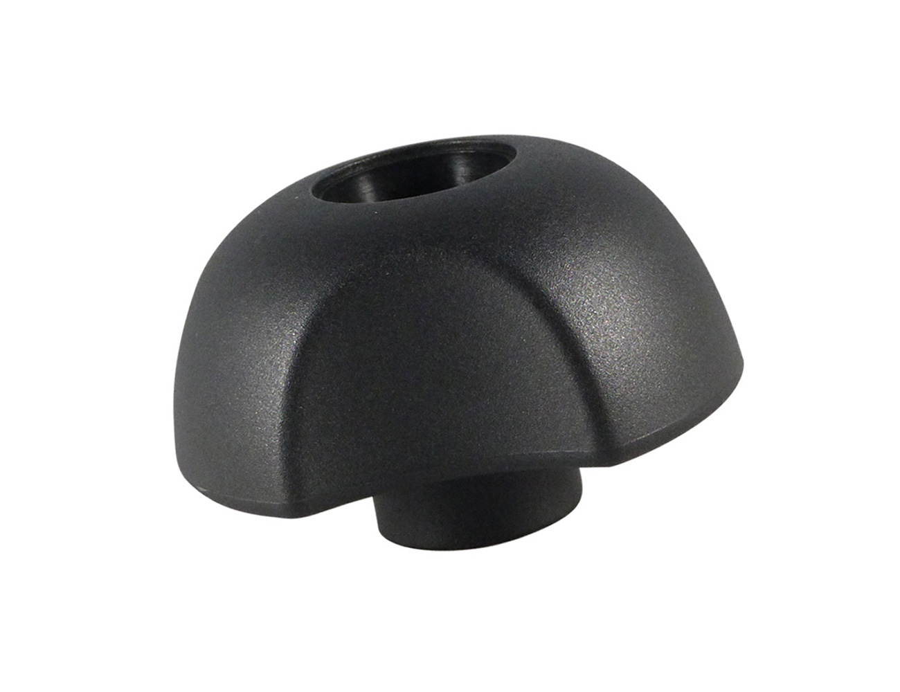 Star knob PA 3-lobe – tapped clearance hole (open)