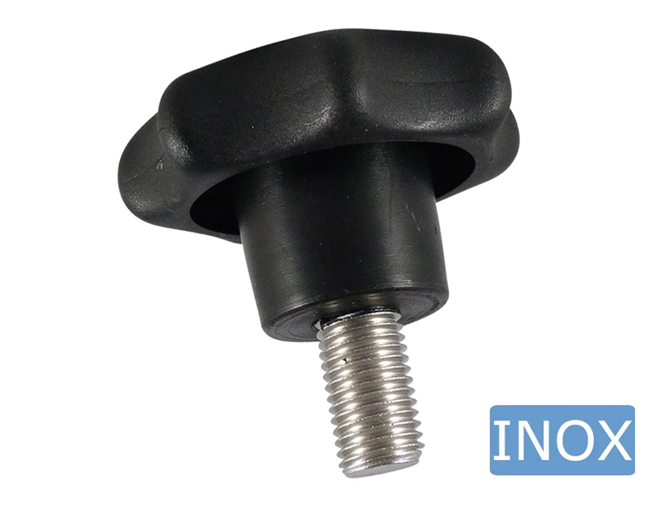 Star knob PP – DIN 6336 – stainless steel threaded stud