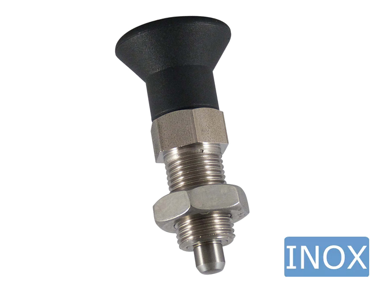 Indexing plungers with hexagonal bond – stainless steel