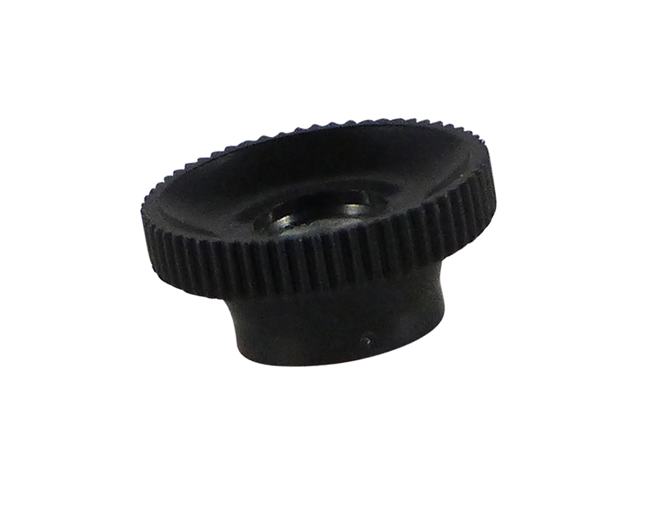 Plastic knureld nut - tapped clearance hole