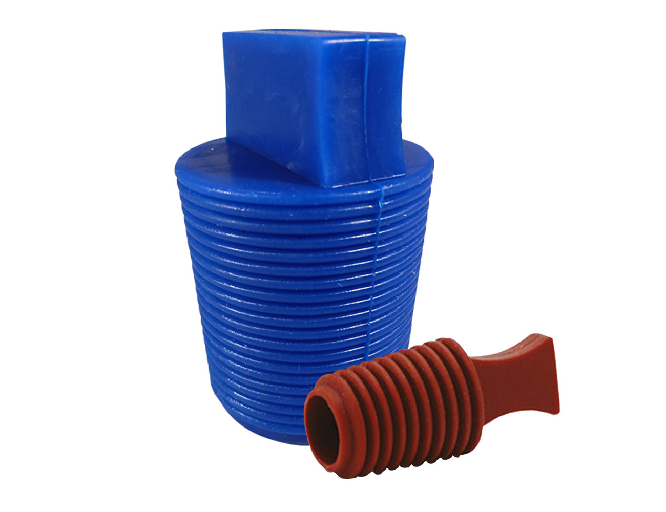 Conical flangeless pull plugs with handle – silicone rubber