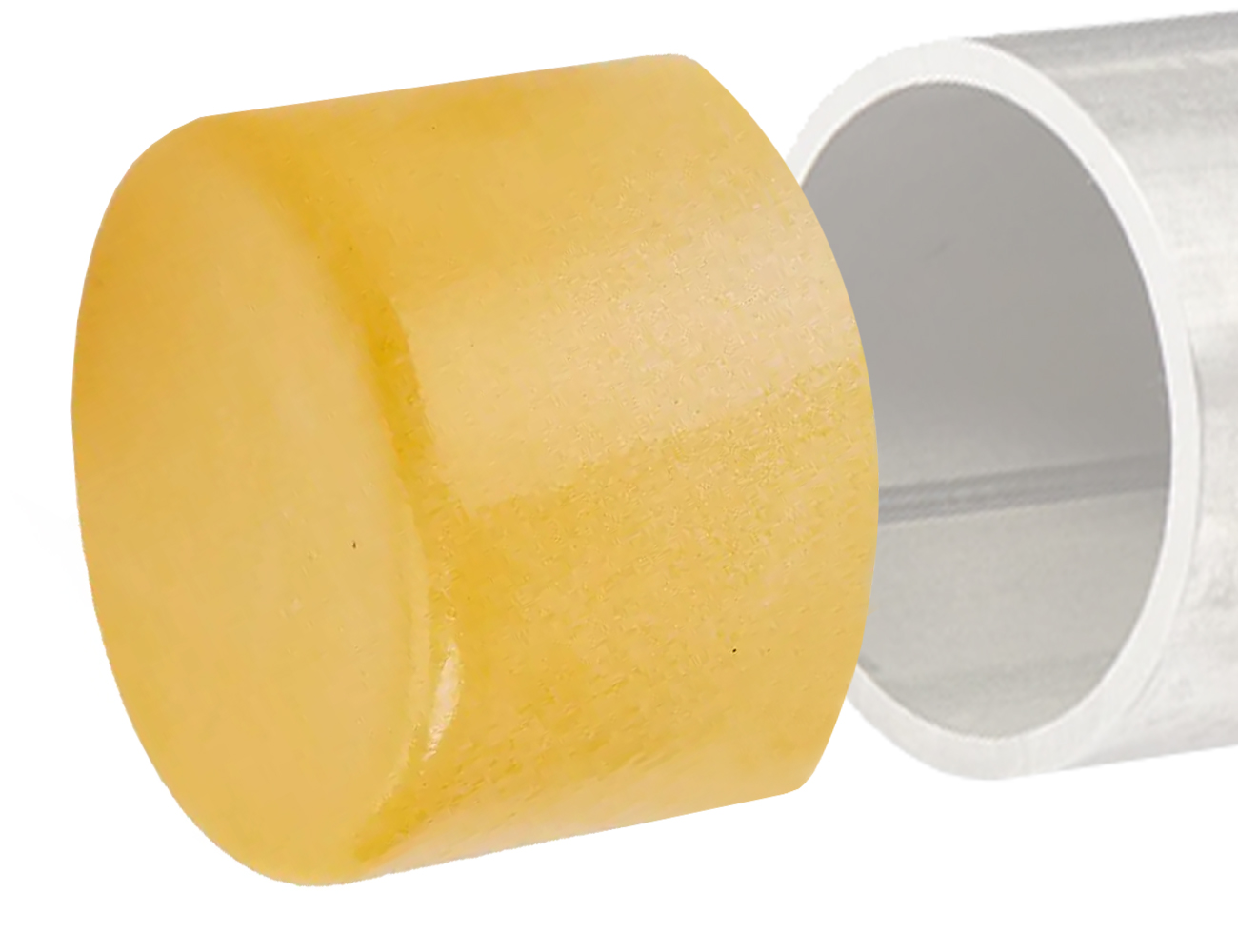 Protective pipe end cap - flexible - Ø37,7 x 45.0 - yellow