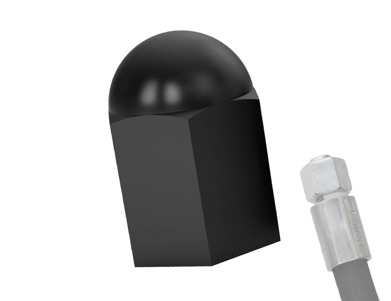 Hexagonal protective caps for hex couplings - extra long