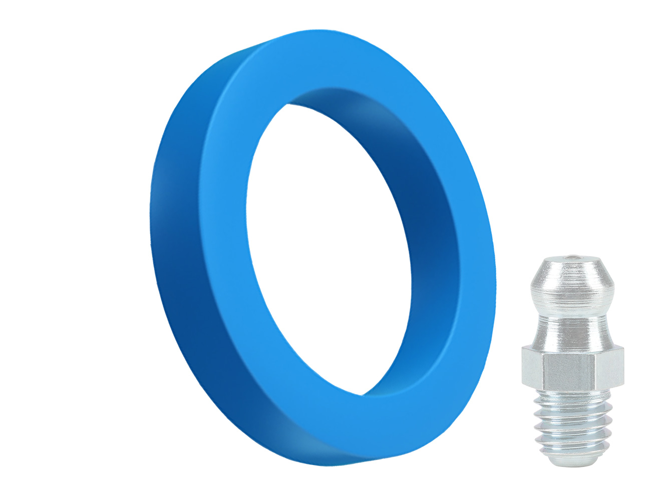 Grease nippel marking washers HDPE 10 X 2 X 5.3 - Rot