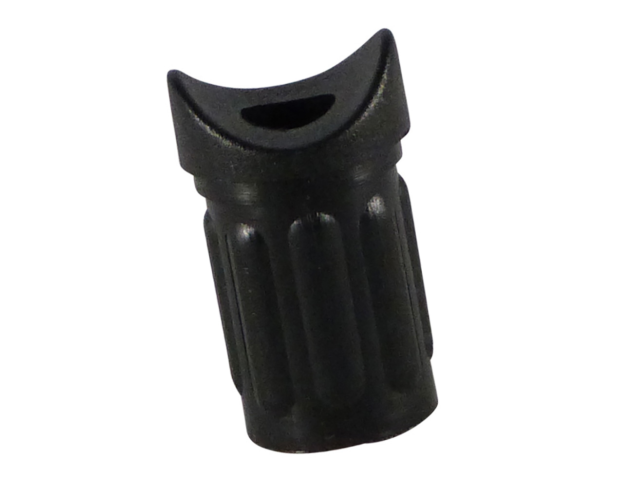 Tube connector with saddle for round tube