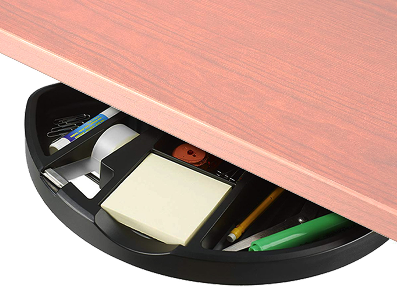 Under desk swivel pencil drawer 360°