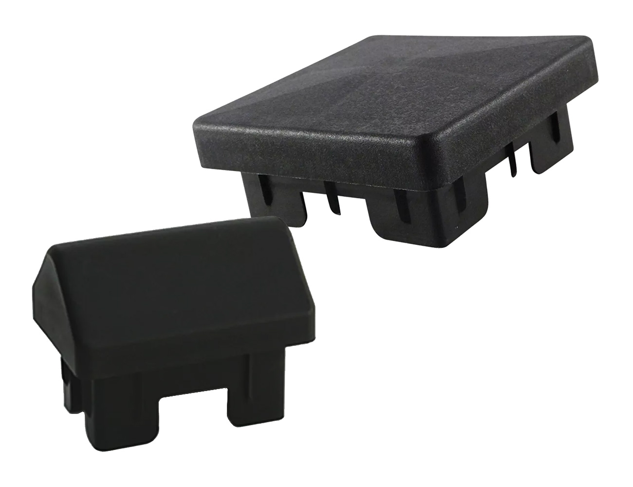 Post caps for hollow bar fencing