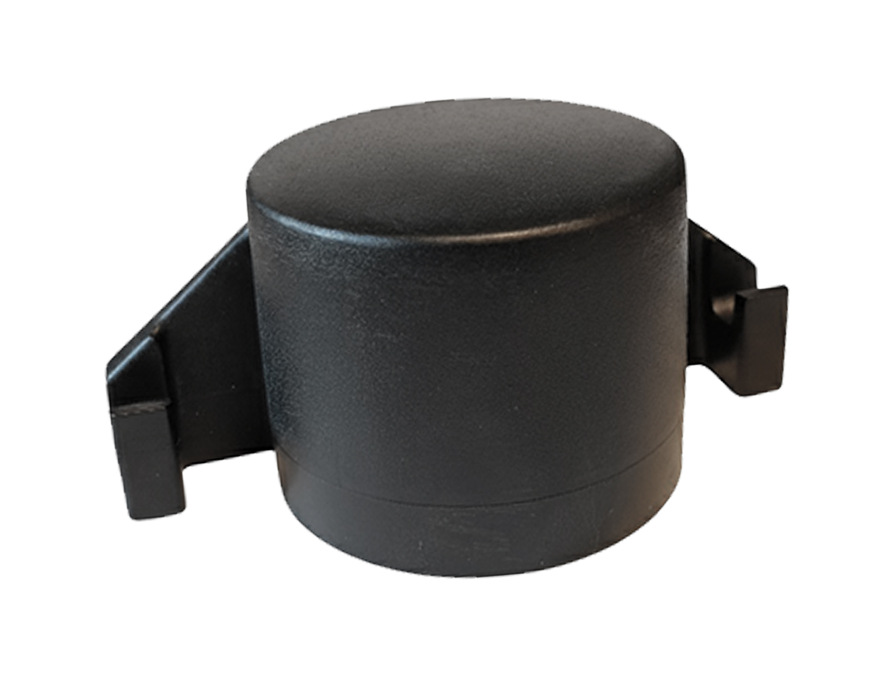 Post caps with mounting hooks for security mesh fencing - round - reinforced
