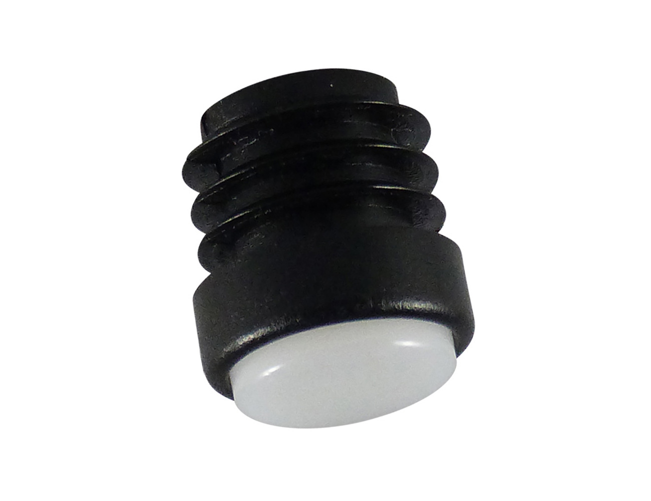 End cap inserts with PA pad for round tube