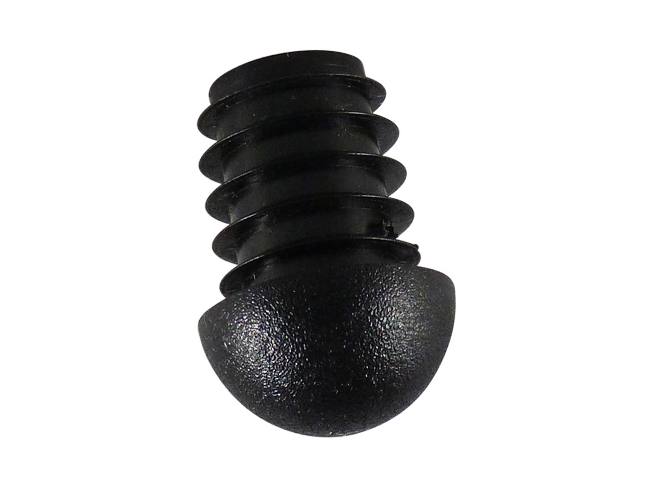 End cap inserts with ball (domed) head for round tube