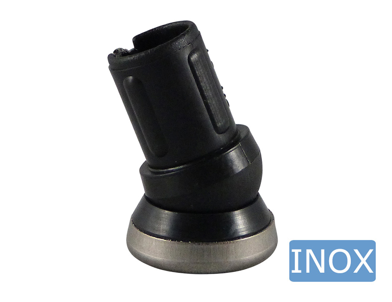 Tiltsert end caps with stainless steel pad for round tube