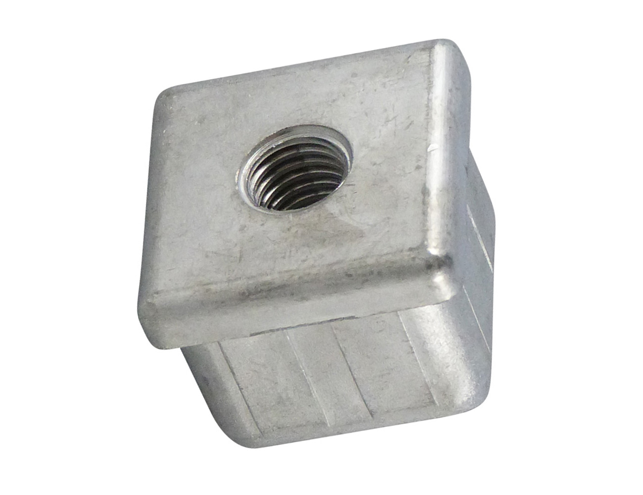 Die-cast zinc tube inserts – square
