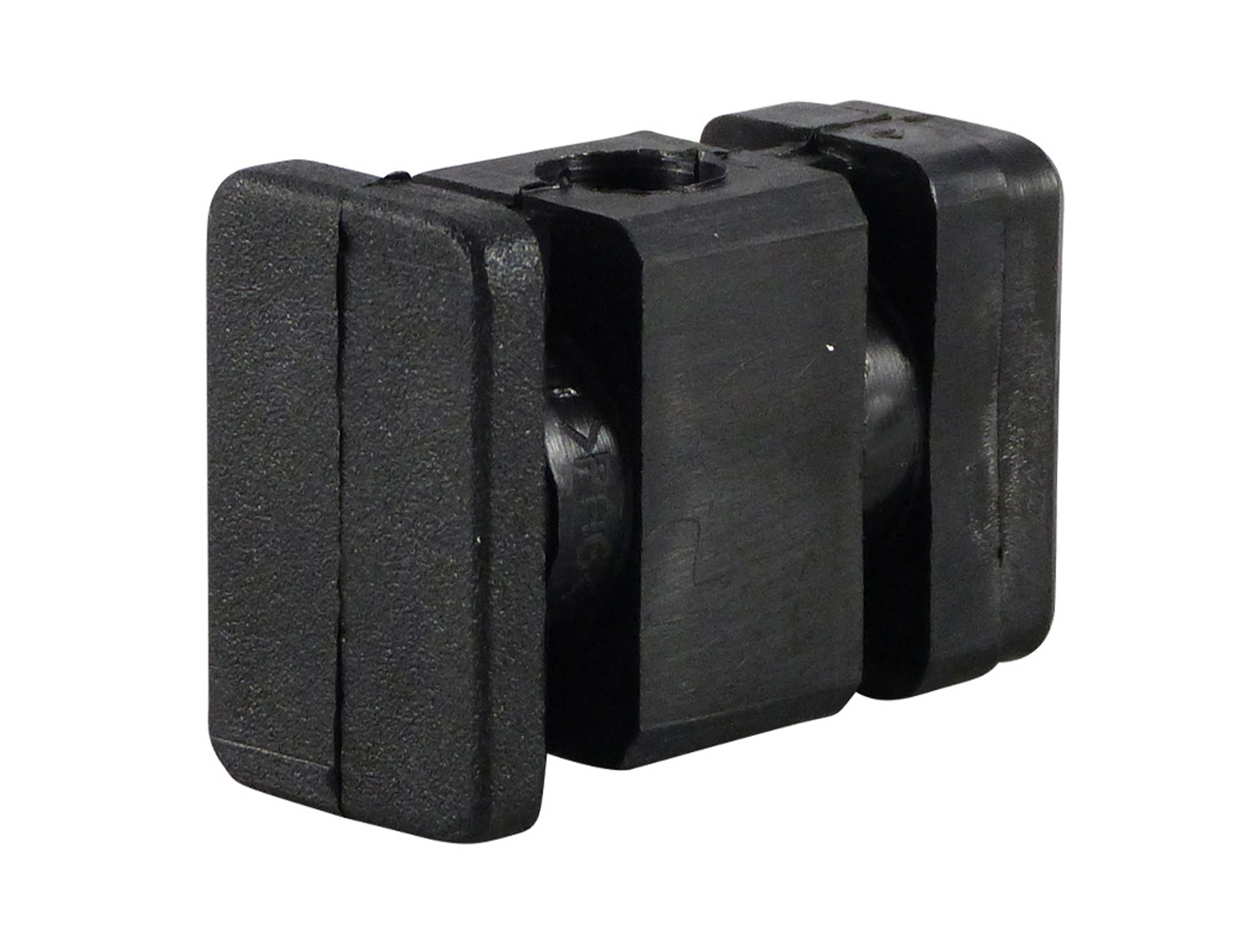 Corner connector with head - for upright rectangular tube