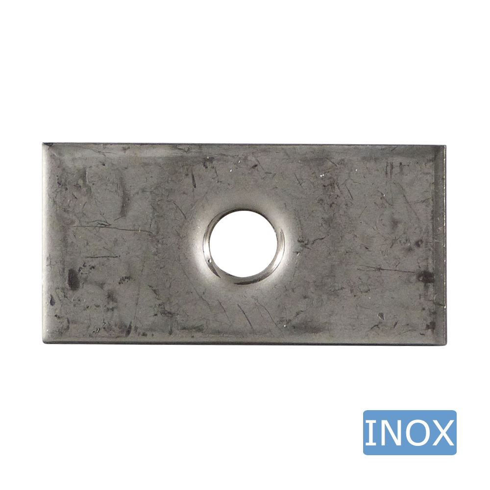 Stainless steel threaded weld plate – rectangular - verpas