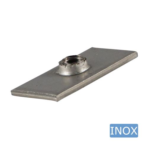 Ss Thread Plate Stainless steel threaded weld plate – rectangular - verpas