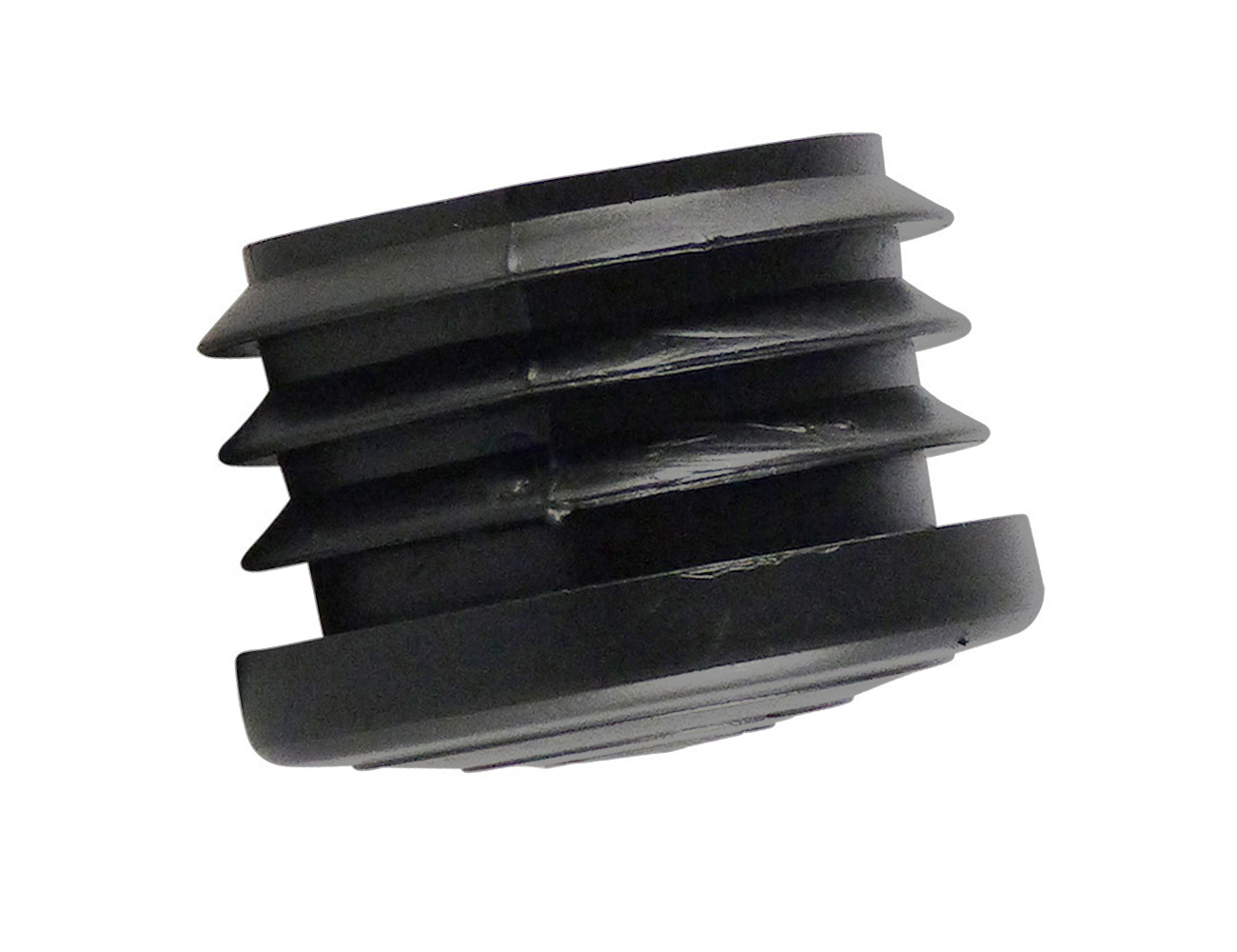 End cap inserts with convex head for round tube - heavy-duty head