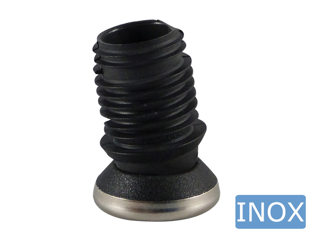 Tiltsert end caps with stainless steel pad for round tube