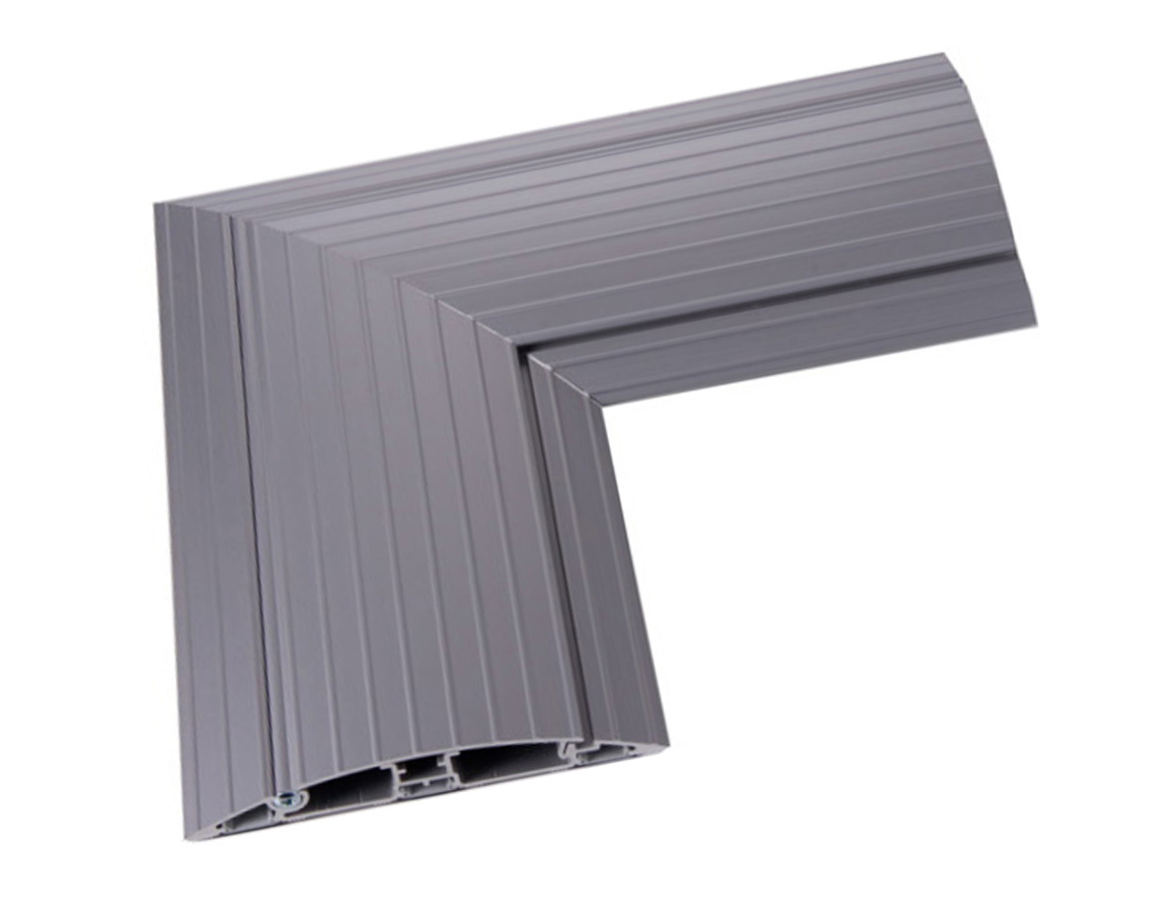 Floor cable cover – aluminium – cornerpiece 90° flat
