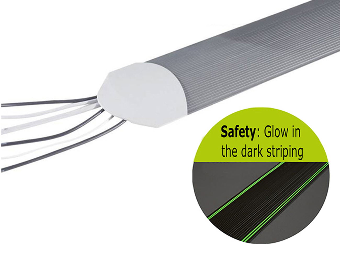 Floor cable cover Serpa® – TPE – with fluorescent striping