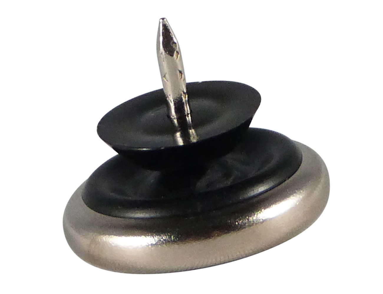 Nail-on tilt glides - nickel-plated steel pad