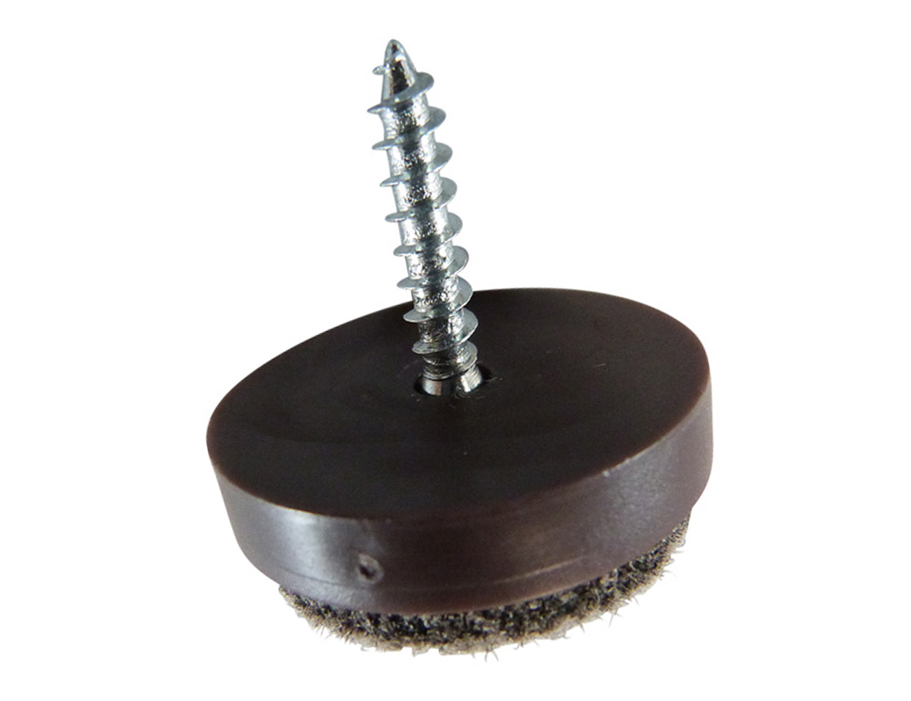 Screw-fit glides with felt pad - crosshead screw
