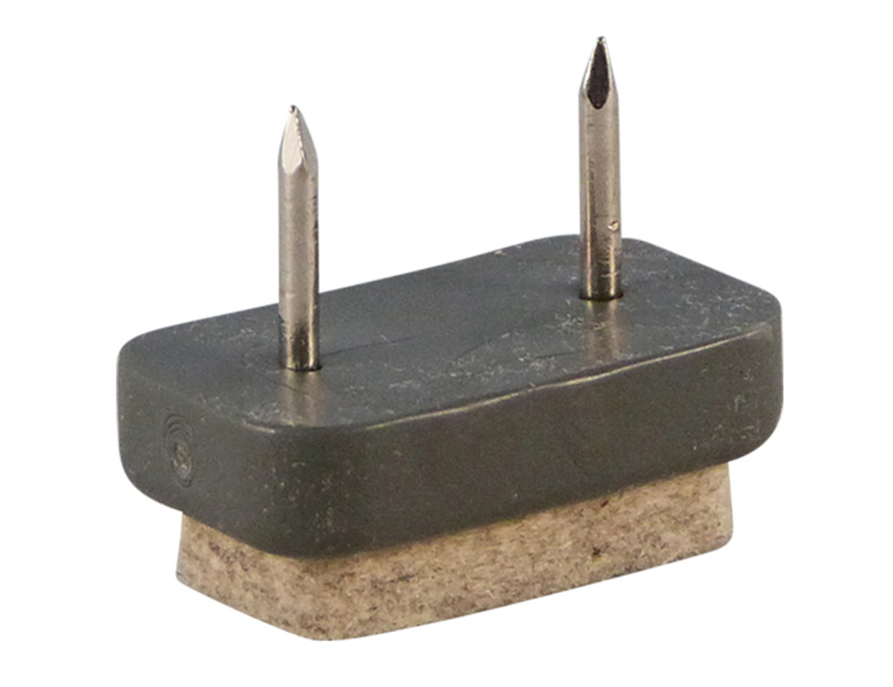 Nail-on glides with felt pad - rectangular