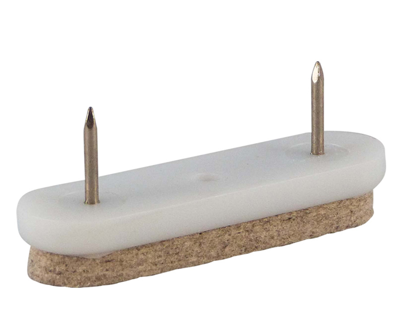 Nail-on glides with felt pad - oval