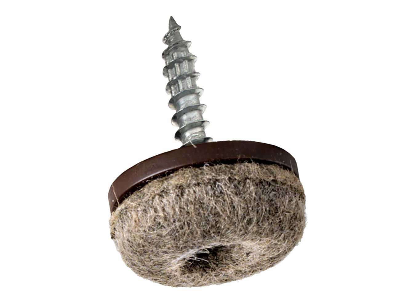 Screw on felt glides with a cup-shaped head – angled up to 15°