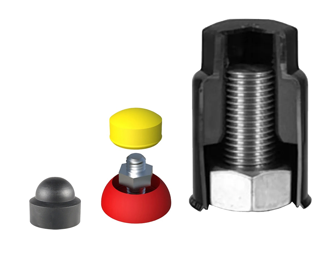 Caps & covers for bolts, nuts & threads