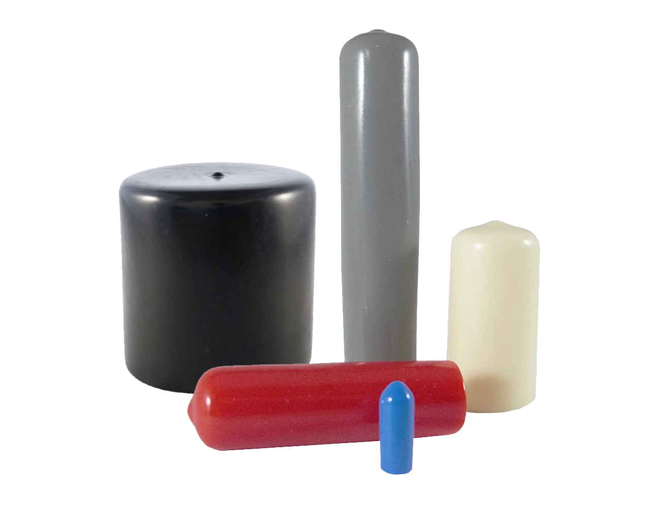 Dip moulded PVC caps for round tube - standard sizes