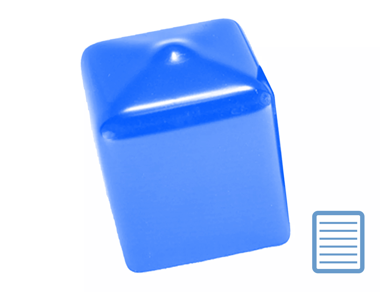 Dip moulded PVC caps - square - all sizes