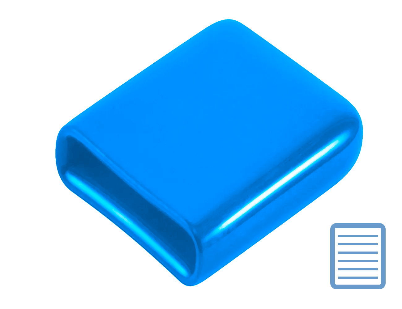 Dip moulded PVC caps for flat steel bar - all sizes