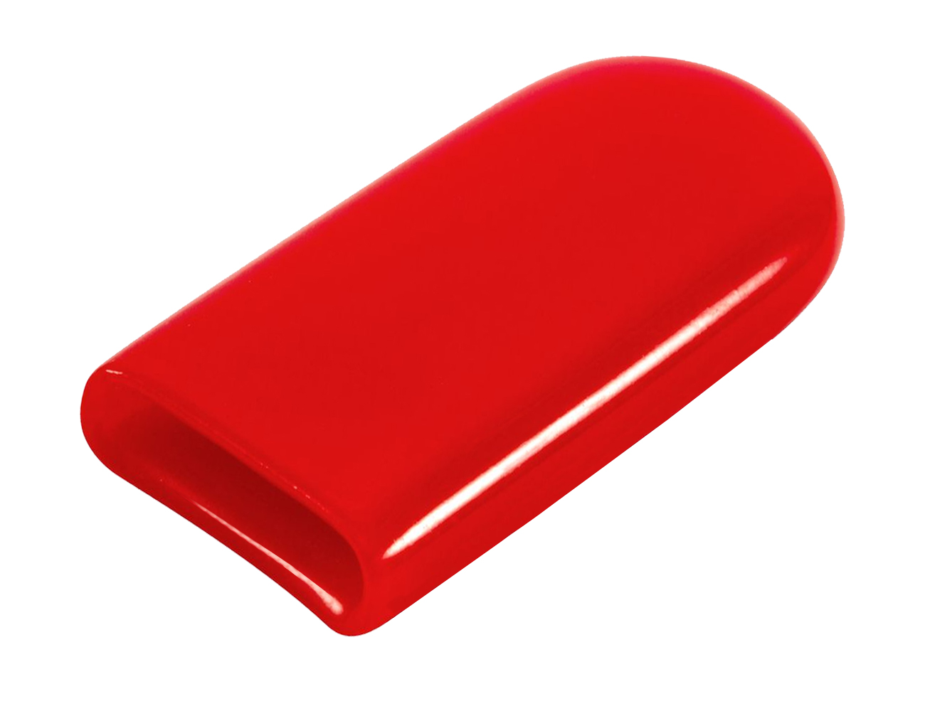Dip moulded PVC caps for flat steel bar - rounded end