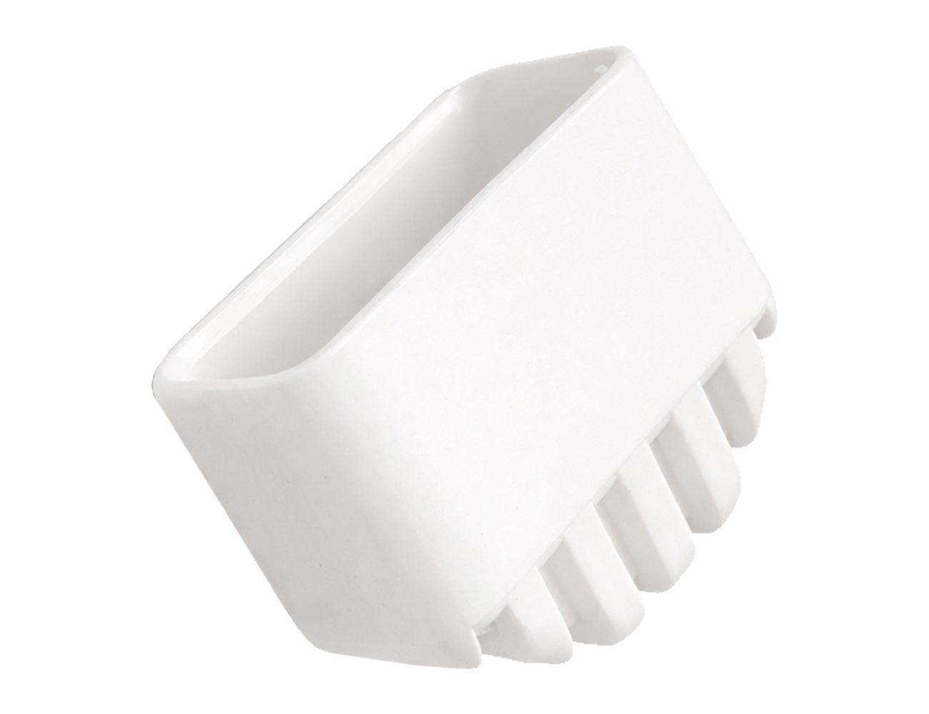 Garden chair caps for rectangular tube - double angled (0-15°) - ribbed