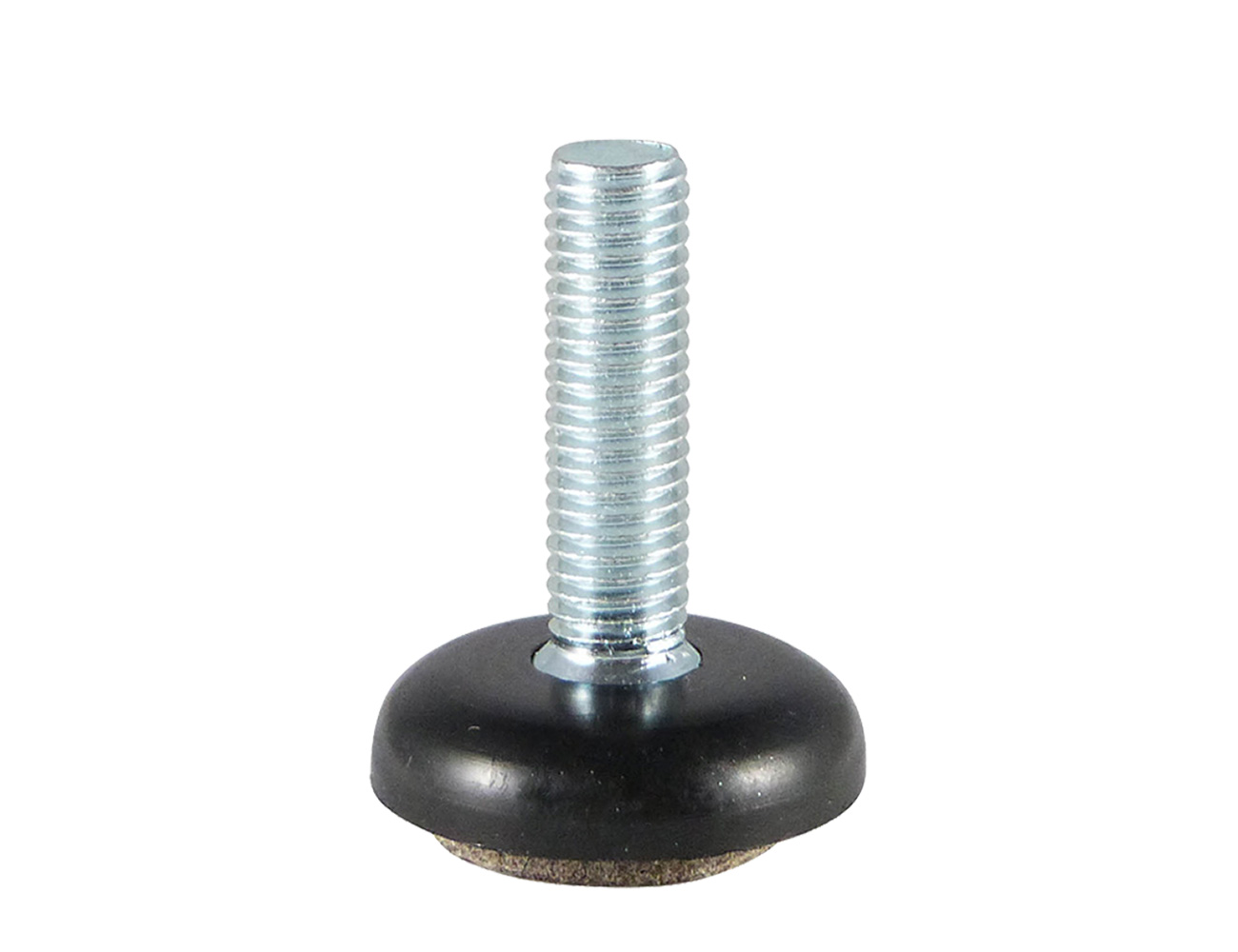 Round levelling foot Ø 34 mm with integral felt pad