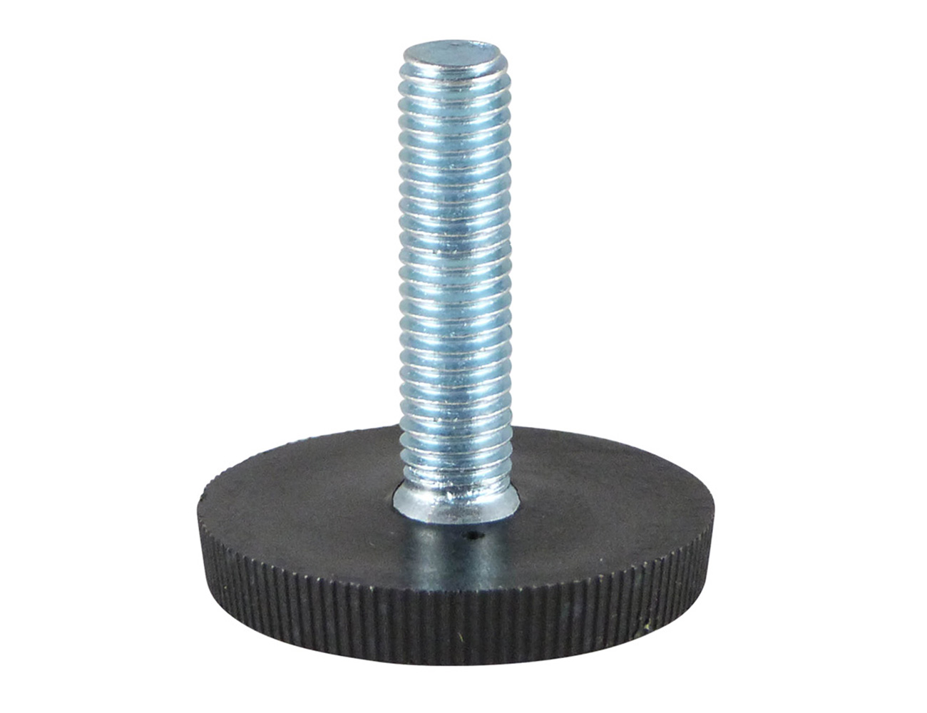 Levelling foot with knurled edge (fine) Ø 15 mm - Ø 45 mm