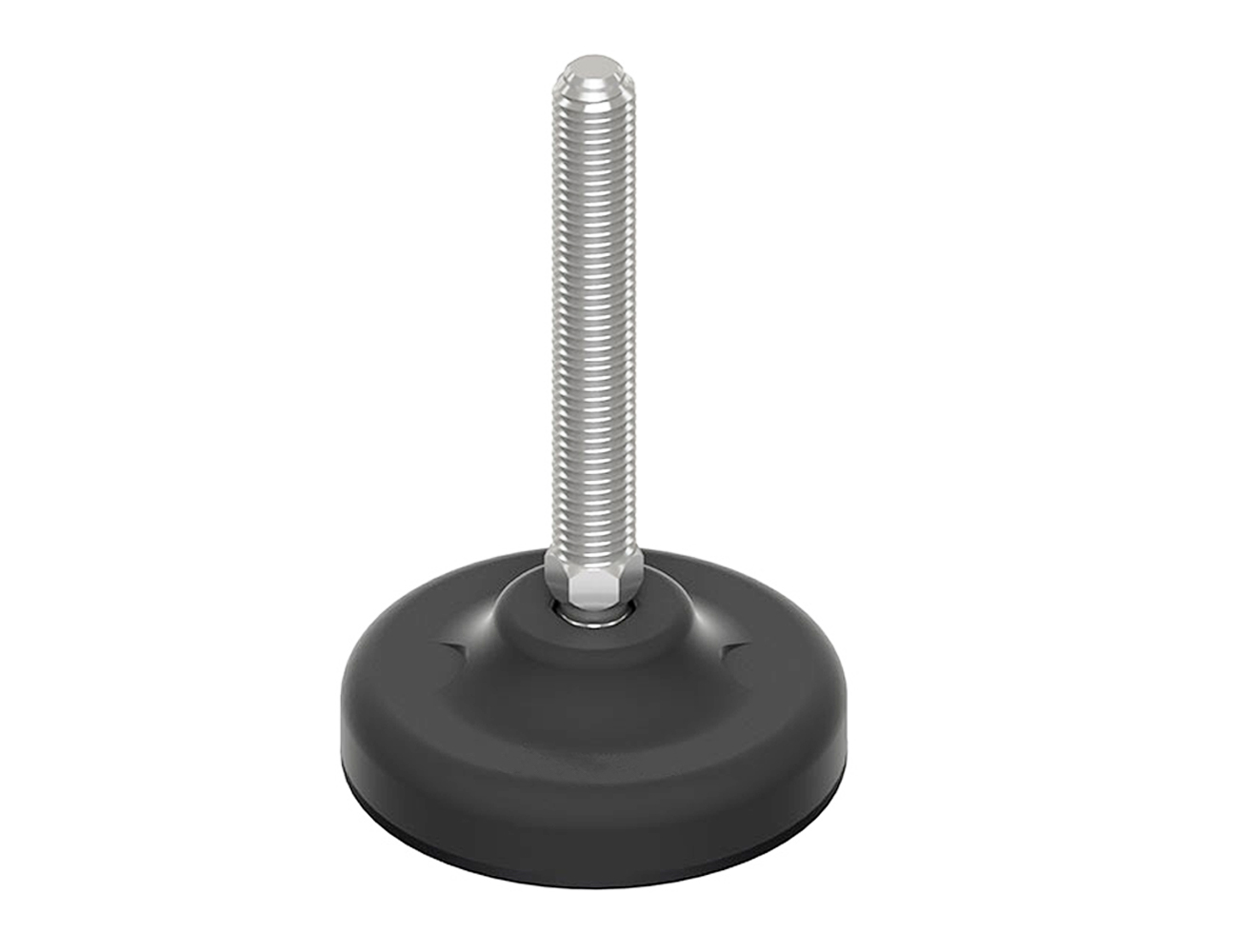 Levelling foot with ball joint - heavy duty – galvanised steel