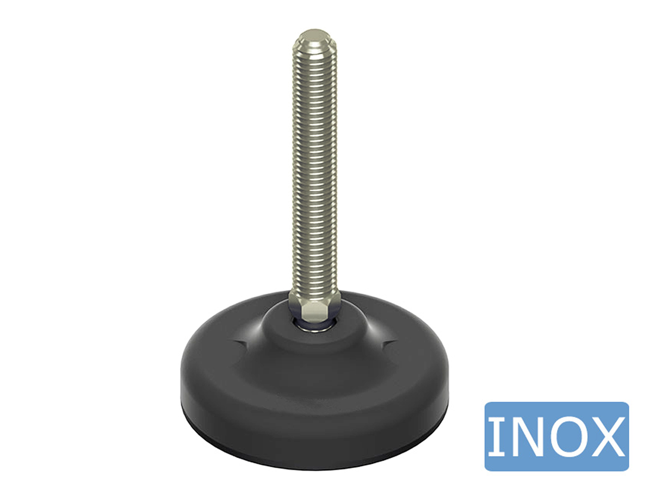 Levelling foot with ball joint - heavy duty – stainless steel