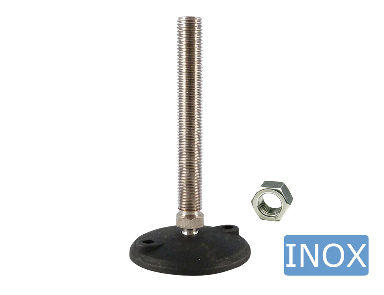 Levelling foot with ball joint – heavy duty - stainless steel