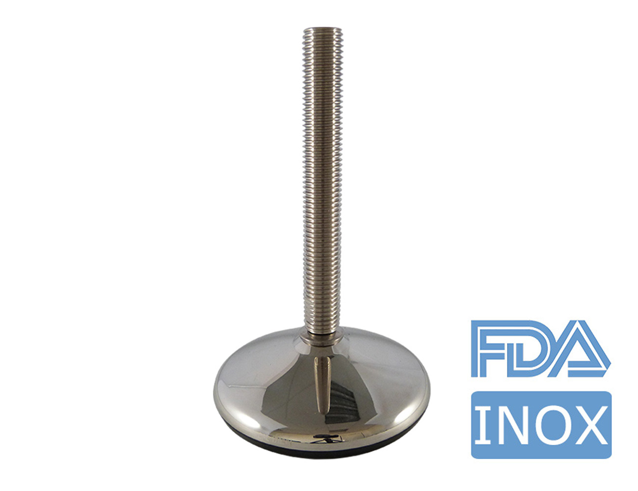 Stainless steel levelling foot - hygienic design
