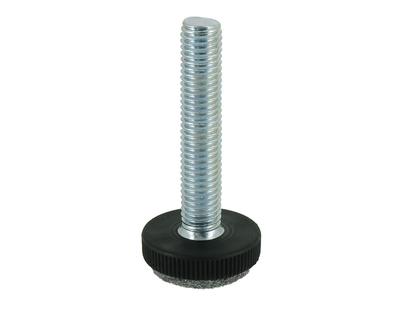 Levelling foot with knurled edge (fine) with feltpad