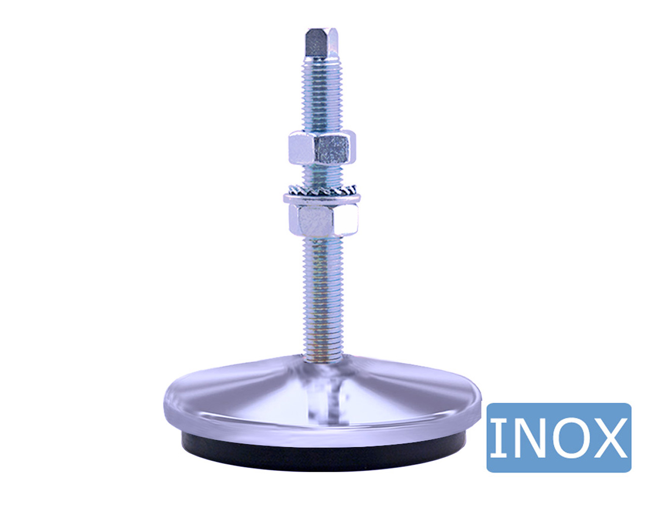 Adjustable machine foot - anti-vibration design 1 – Stainless steel