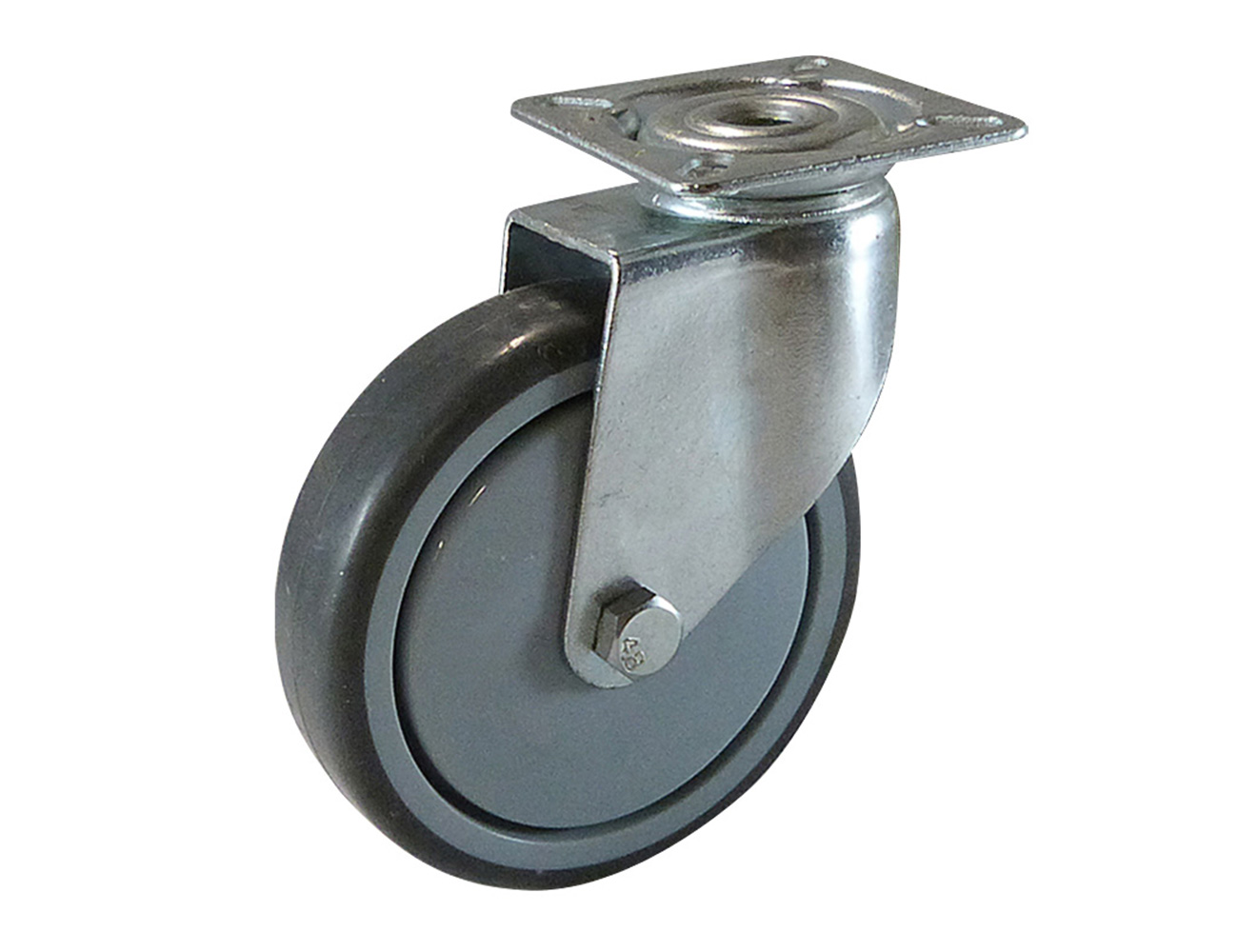 Apparatus swivel castors - mounting plate
