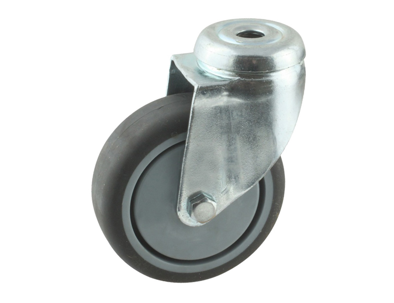 Apparatus swivel castor - centre mounting hole