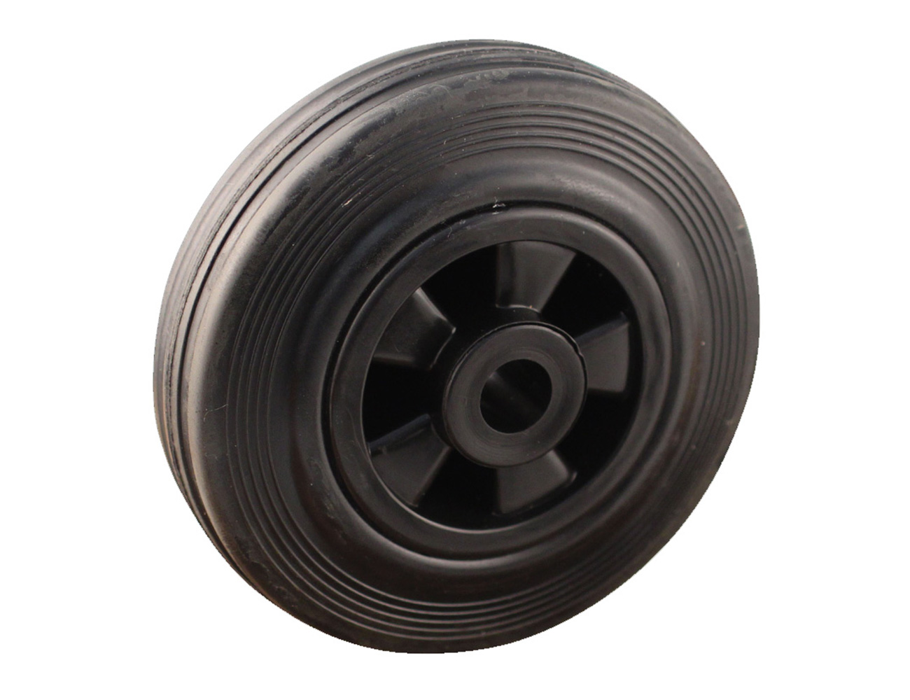 Wheel - solid rubber tyre on plastic rim