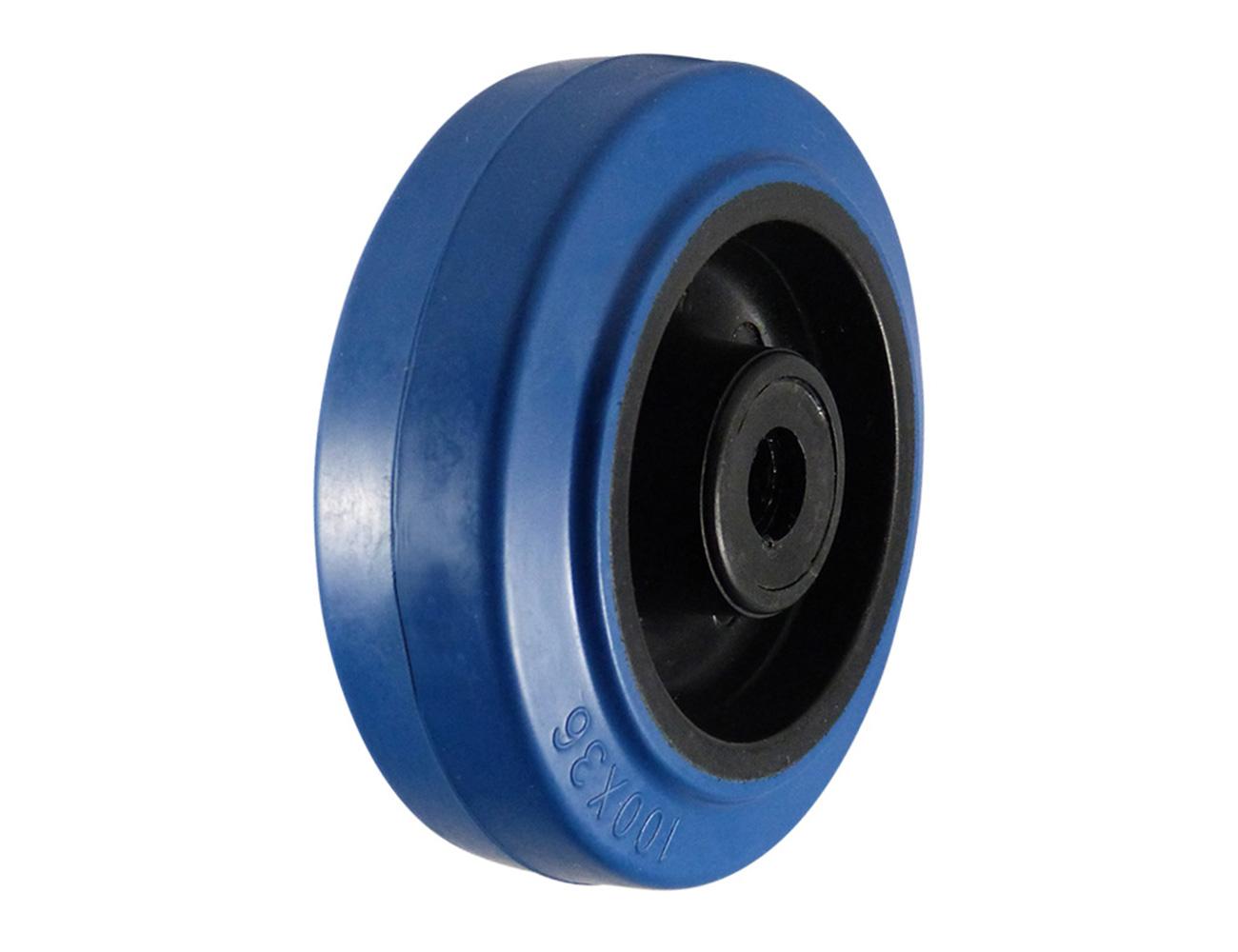 Castors - blue rubber tyre