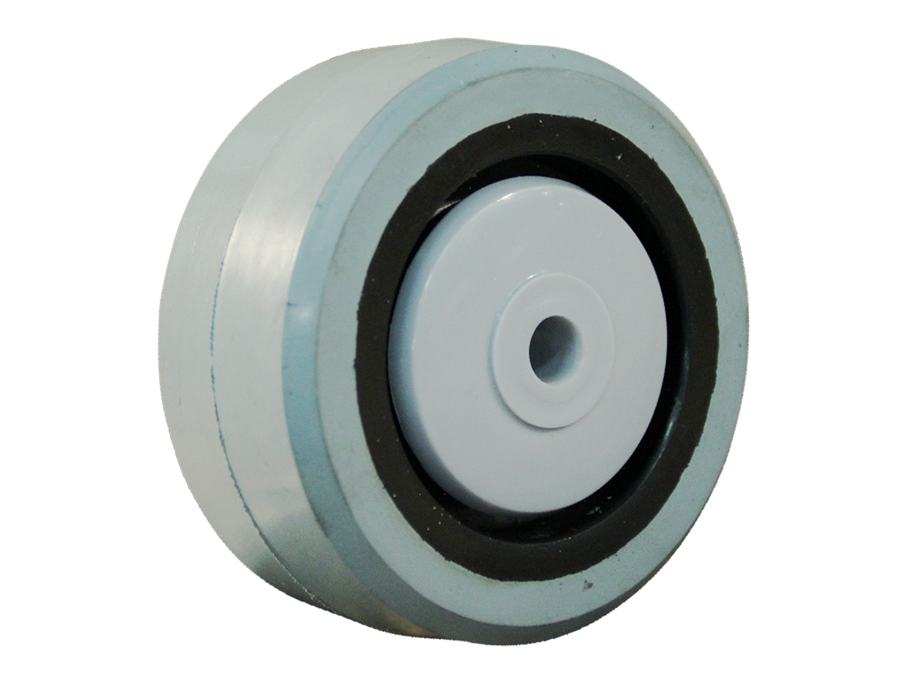 Elastic rubber tyre on plastic rim - max 450 kg - steel forks - verpas