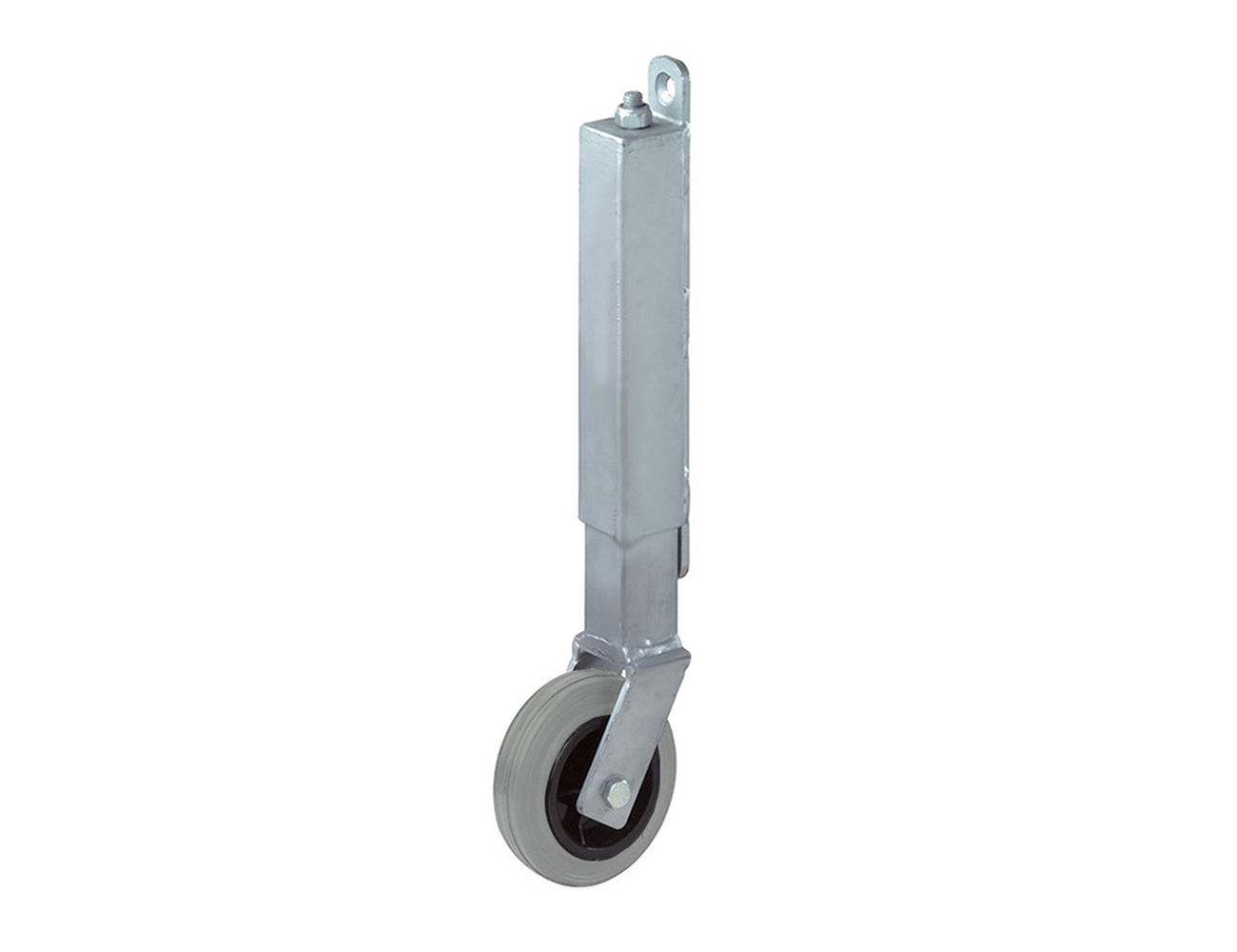 Spring loaded gate castors with TPE tyre - fixed castor – non marking